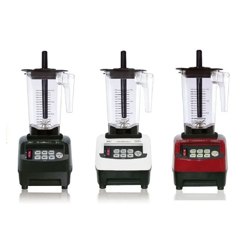 Tri blendera Blender JTC Omniblend TM-800: bele, crvene i crne boje, slikani od napred.