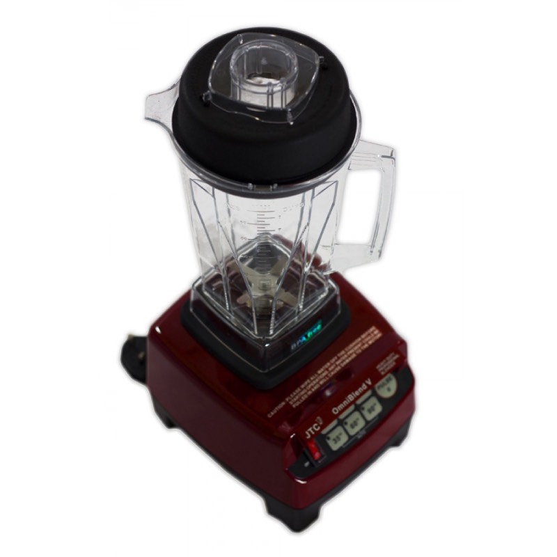 Blender JTC Omniblend TM-800, crne boje, bokal od 2l, slikan od gore, blender je malo iskošen na desnu stranu.