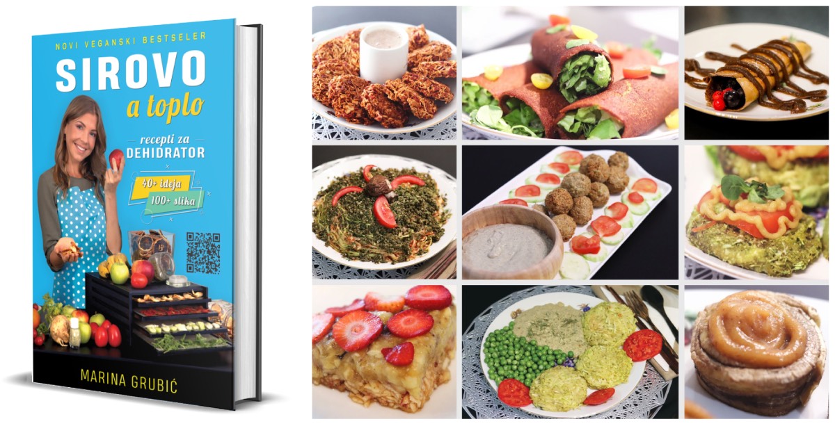 U knjizi 'Sirovo, a toplo' vi dobijate 40 ukusnih i zdravih recepata od sveže biljne hrane koja je blago topla, jer je hrana zagrejana u dehidratoru.